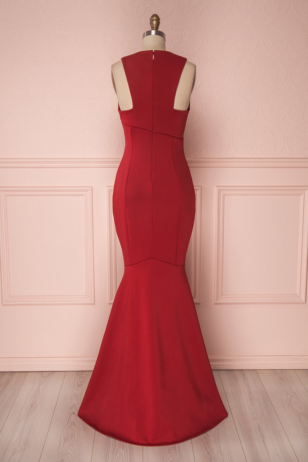 Camila Fire Dark Red Mermaid Gown | Boudoir 1861 back view