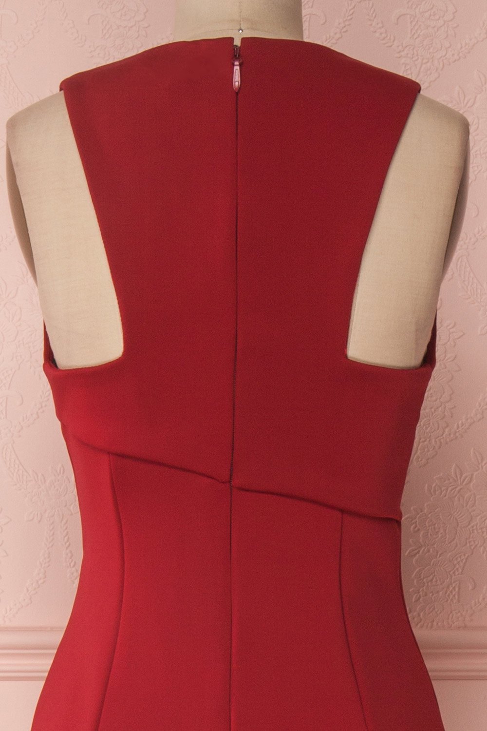 Camila Fire Dark Red Mermaid Gown | Boudoir 1861 back close-up