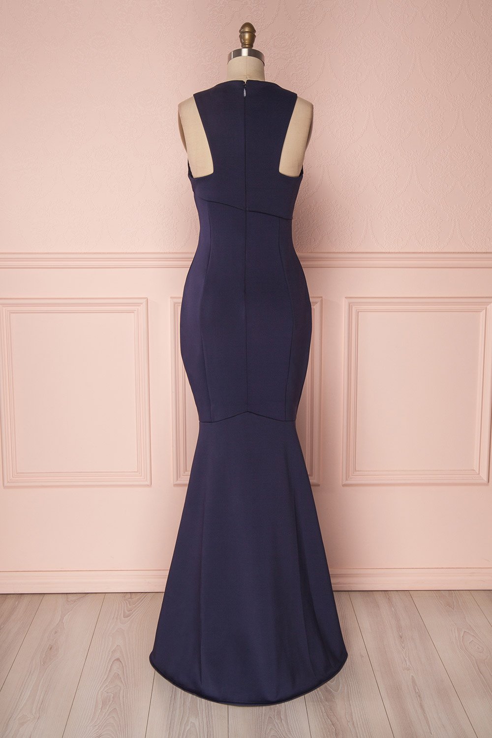 Camila Sea Navy Blue Mermaid Gown | Boudoir 1861 back view