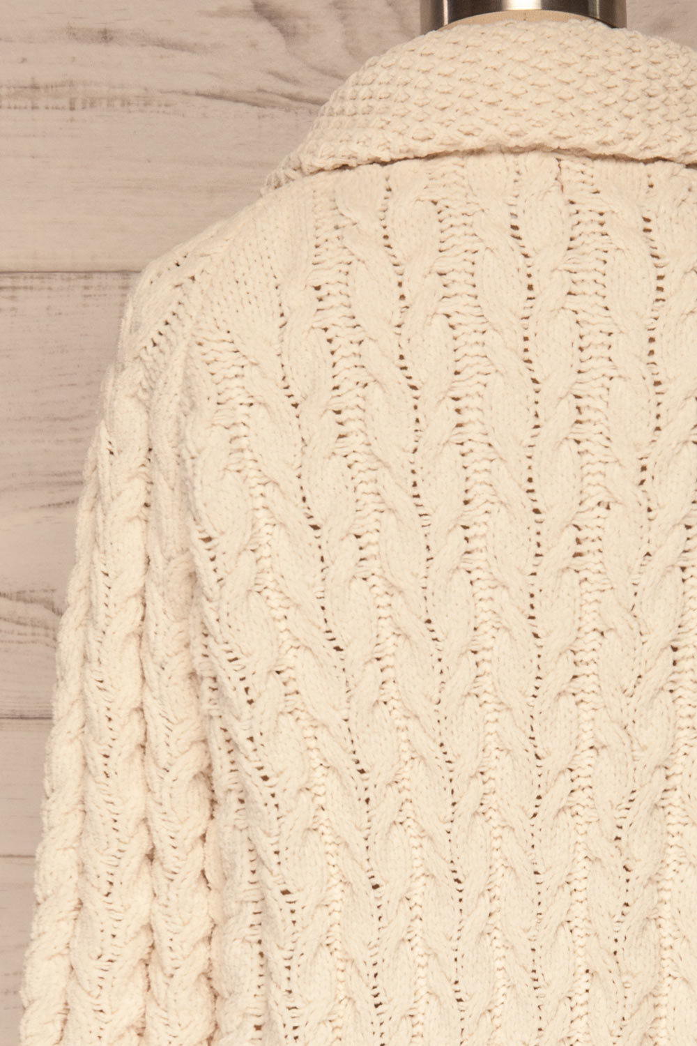 Cangonama Cream Chenille Cardigan | Veste | La Petite Garçonne back close-up