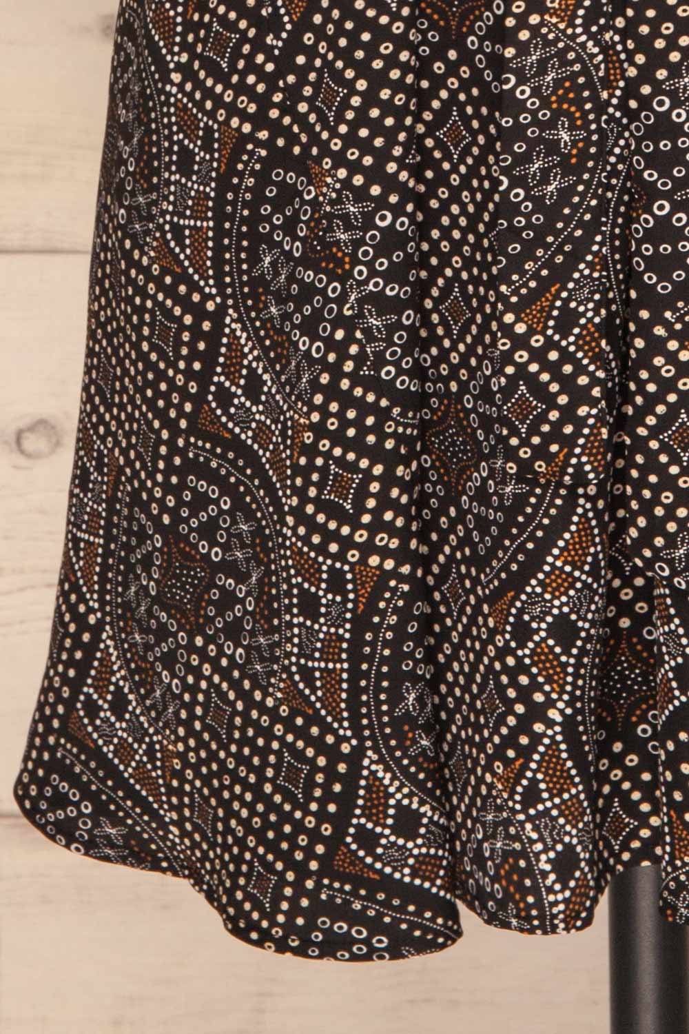 Cantzama Black Patterned T-Shirt Dress | La petite garçonne bottom