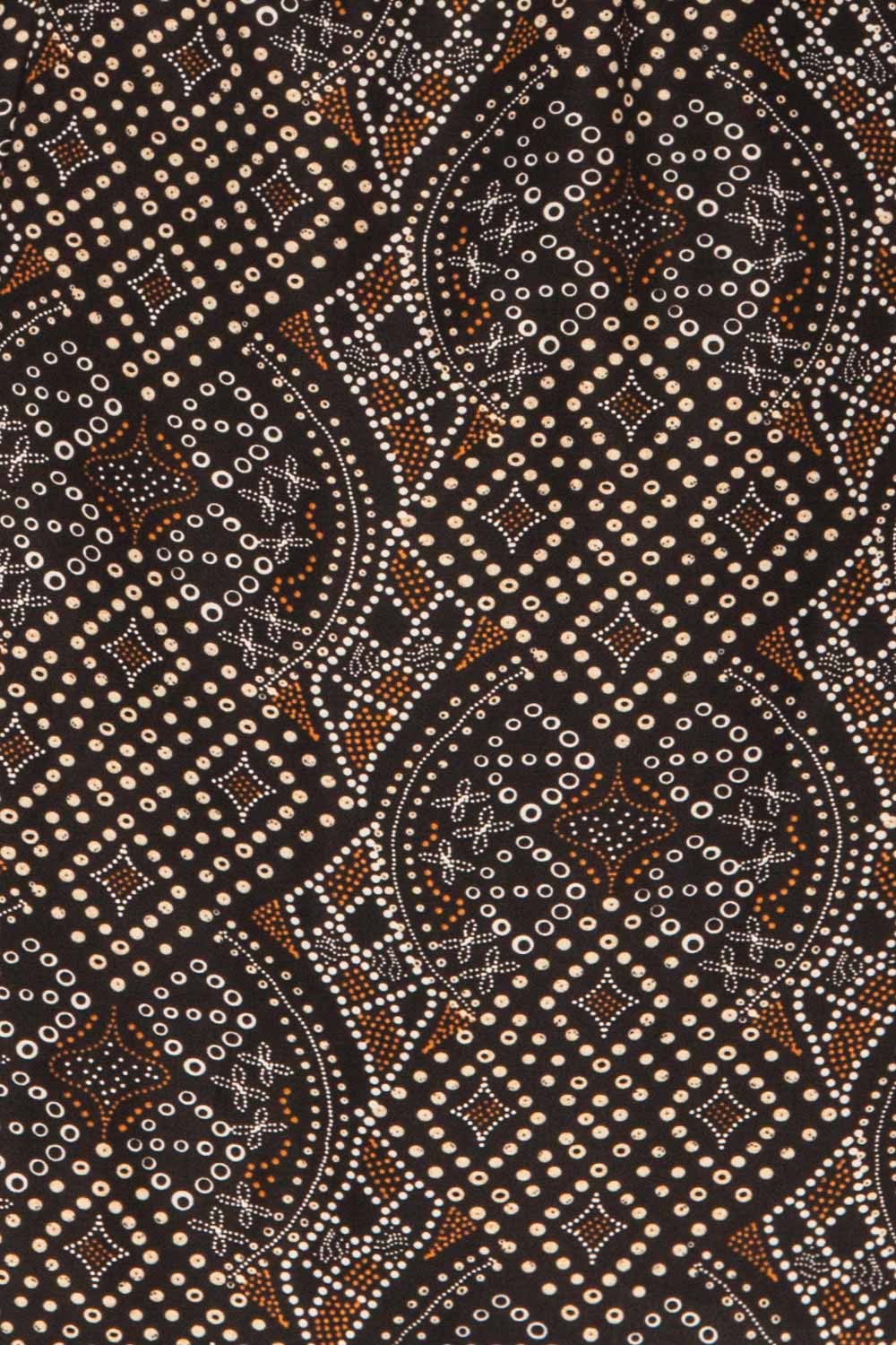 Cantzama Black Patterned T-Shirt Dress | La petite garçonne fabric