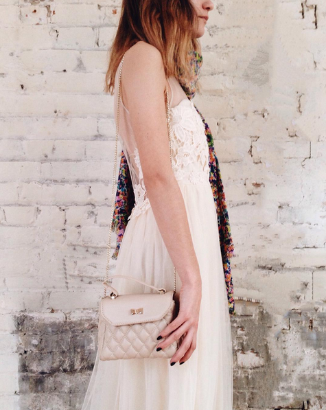 Naïla Day | Cream Tulle and Crochet Maxi Dress