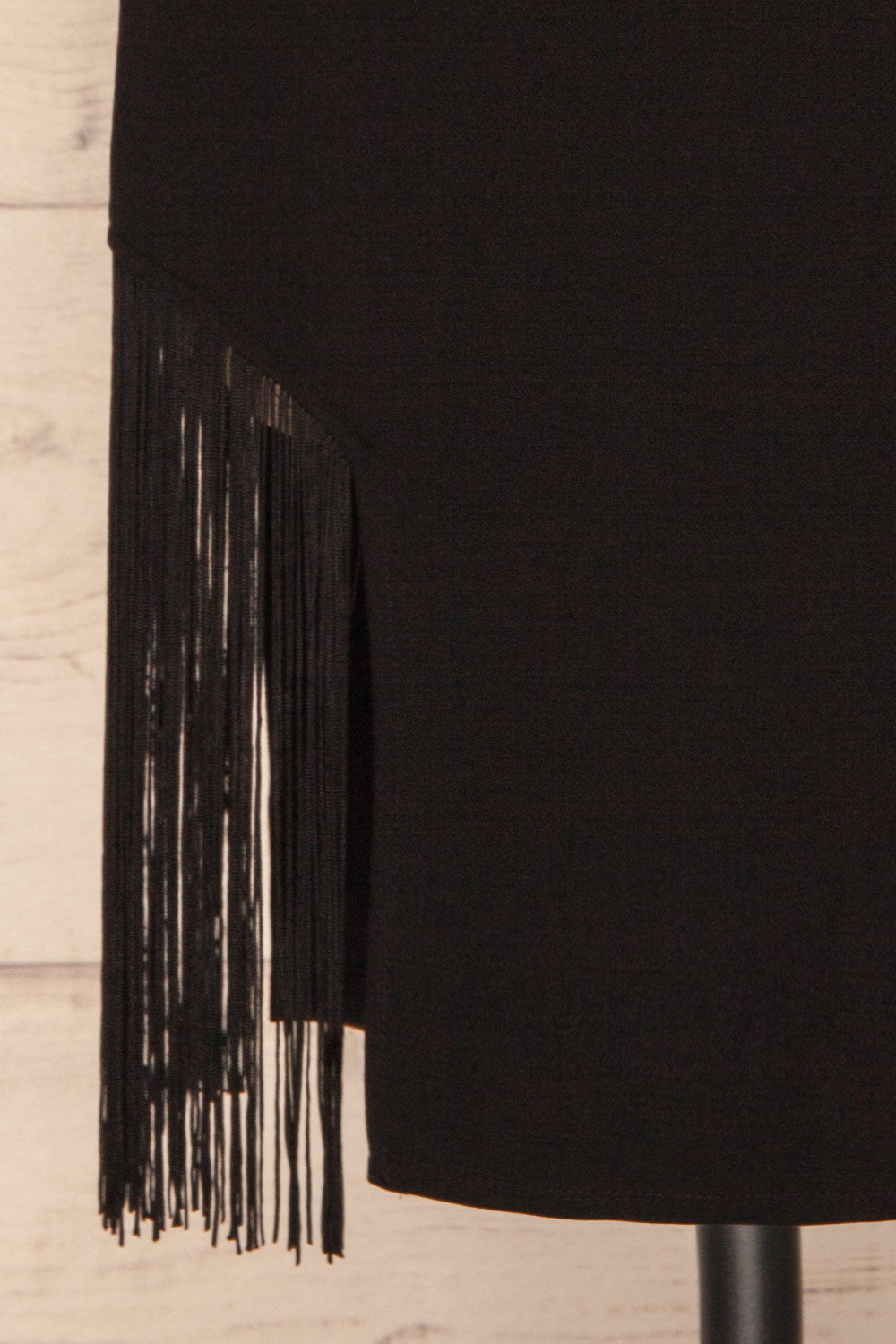 Carlisle Black Party Dress | Robe Noire | La Petite Garçonne bottom close-up