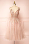 Catalina Pink Sparkling Tulle Midi Dress | Boutique 1861 front