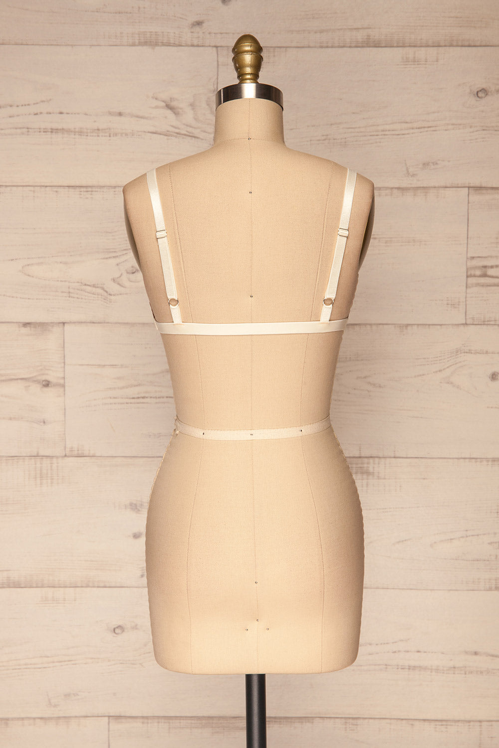 Cauquil Champagne Pink Lace Bralette back view | La petite garçonne