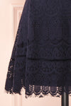 Cecilia Navy Blue Short Sleeve Lace Dress | Boutique 1861 bottom