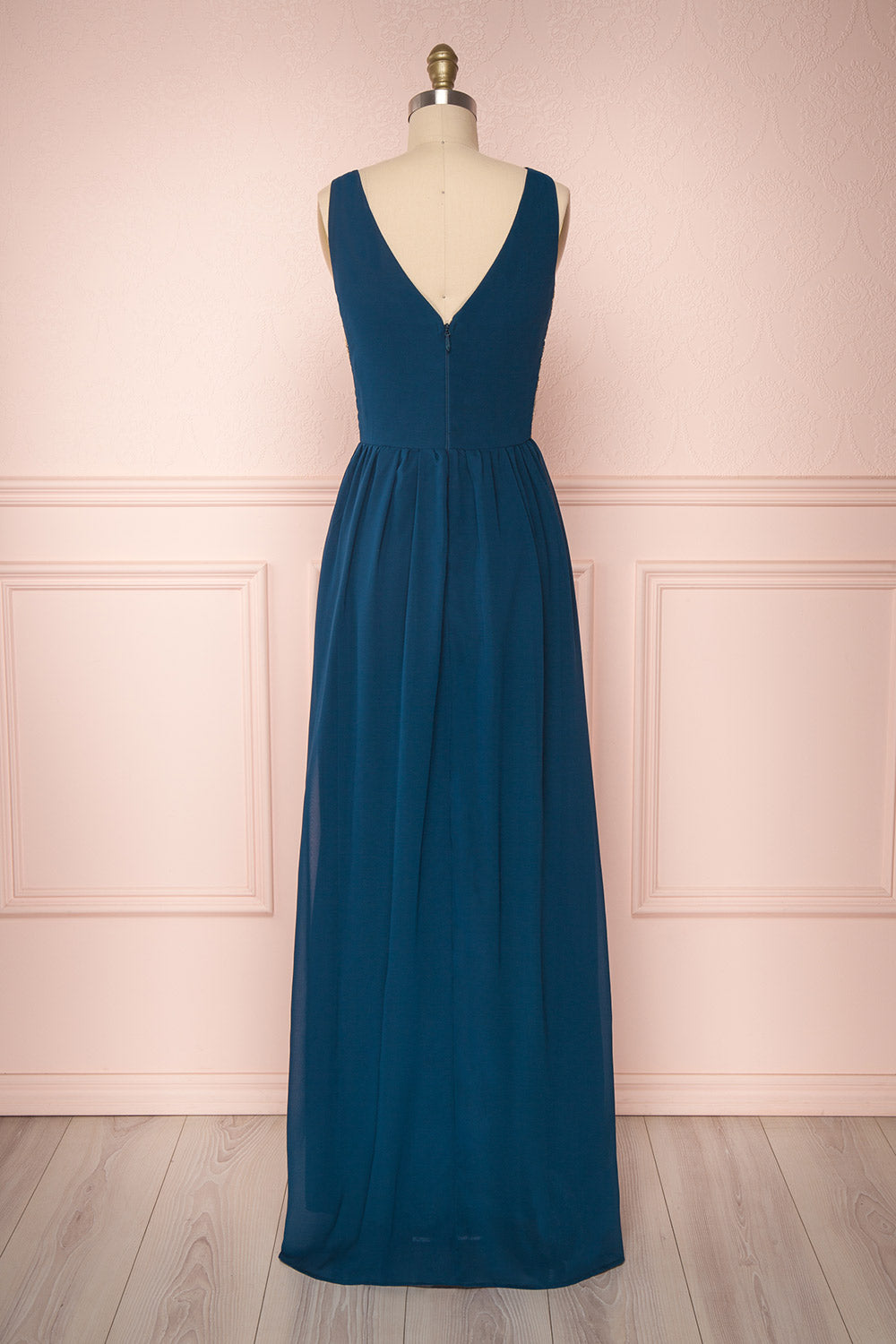 Chalva Sarcelle | Robe Maxi à Bretelles Larges