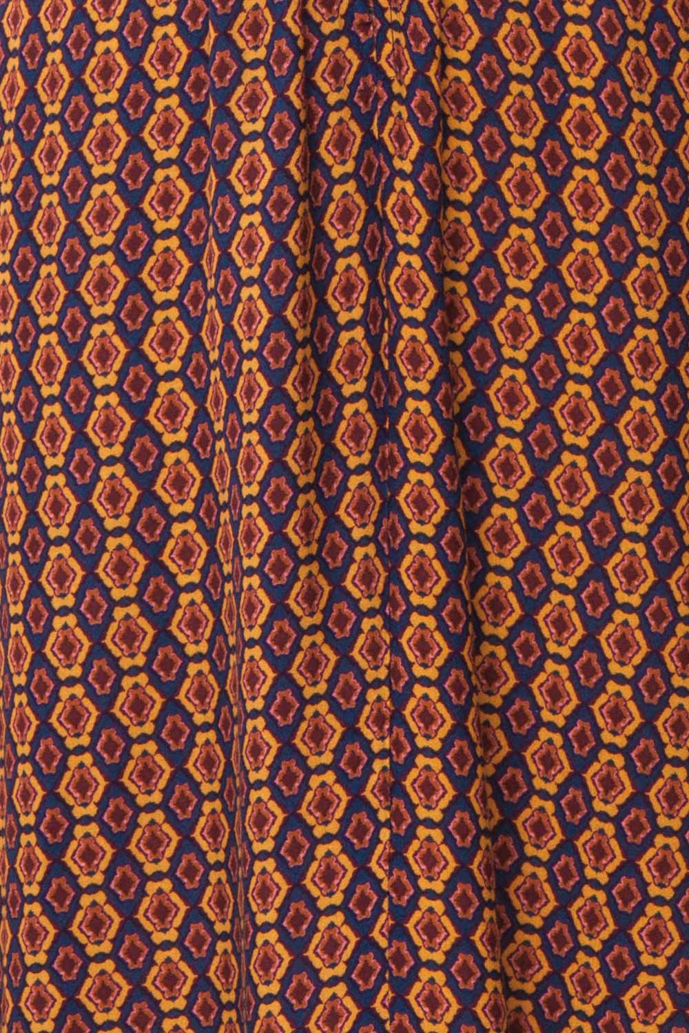 Charissa Colourful Patterned Short A-Line Dress | Boutique 1861