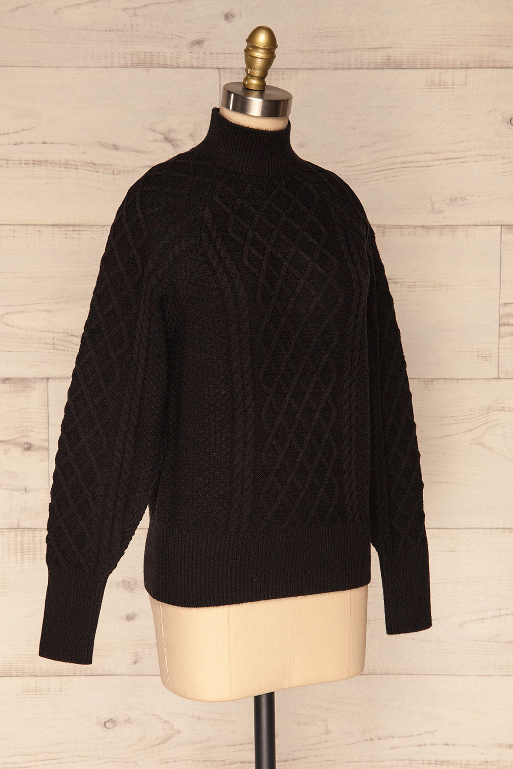 Chimay Anis Black Knit Sweater | SIDE VIEW | La Petite Garçonne