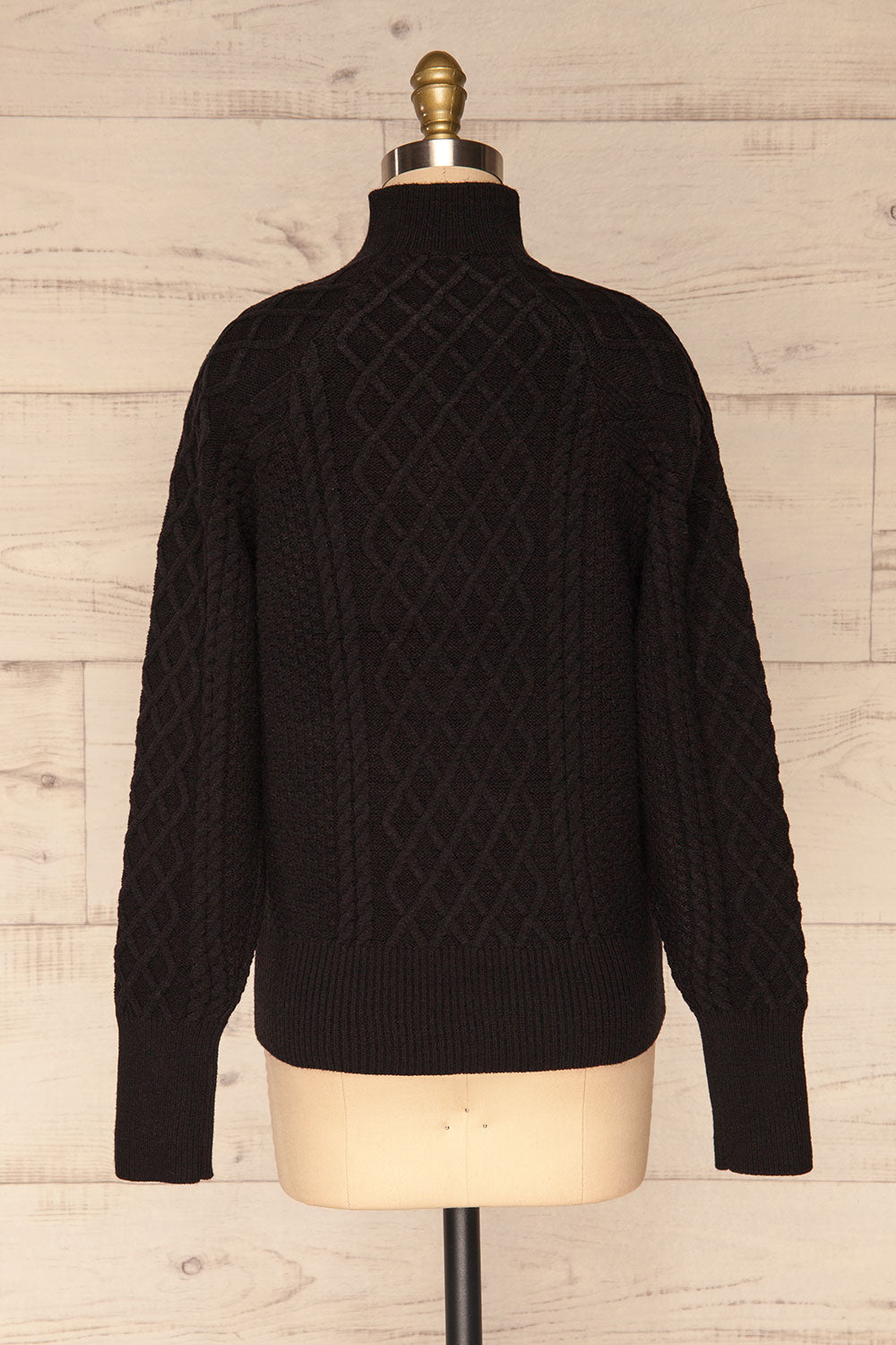 Chimay Anis Black Knit Sweater | BACK VIEW | La Petite Garçonne