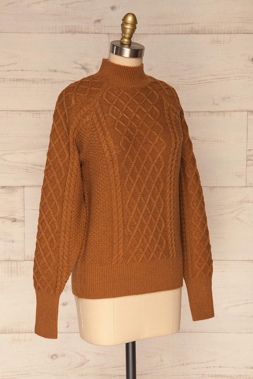 Chimay Muscade Brown Knit Sweater | SIDE VIEW | La Petite Garçonne