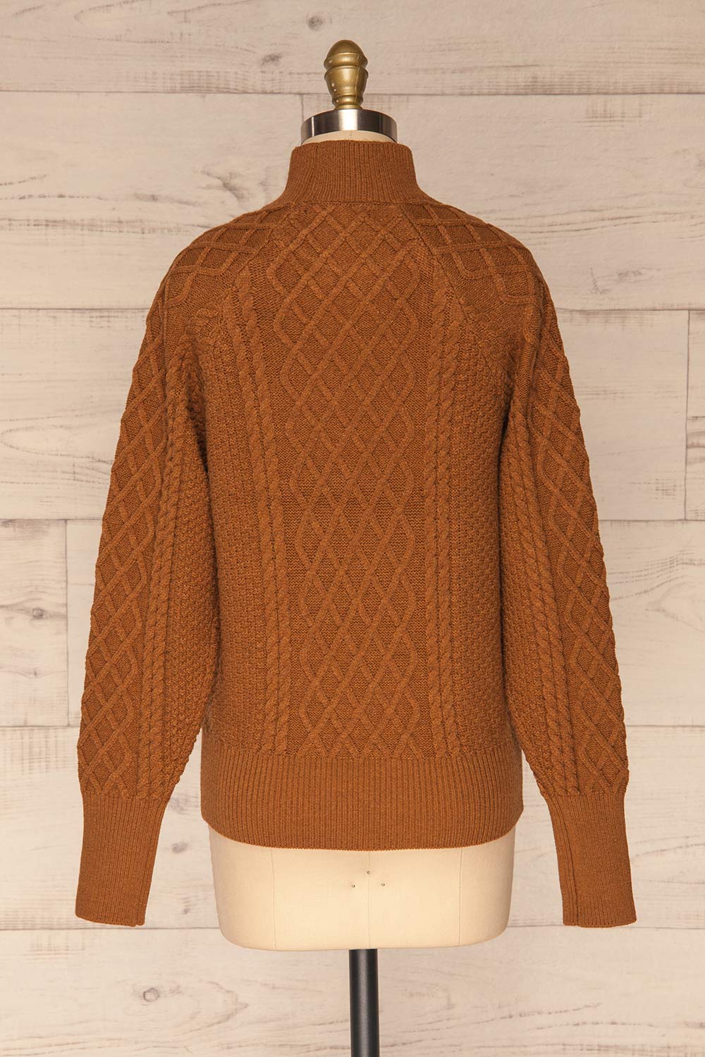 Chimay Muscade Brown Knit Sweater | BACK VIEW | La Petite Garçonne