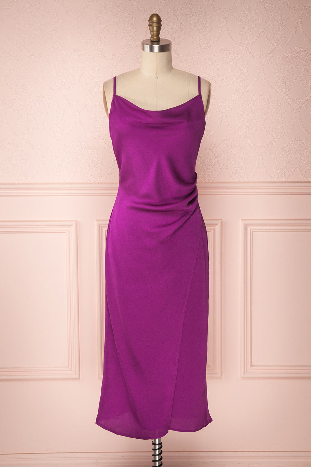 Chloé Fuchsia Silky Midi Slip Dress | Boutique 1861