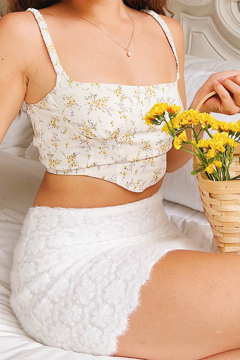 Arana Short Patterned Skirt | Boutique 1861 on model