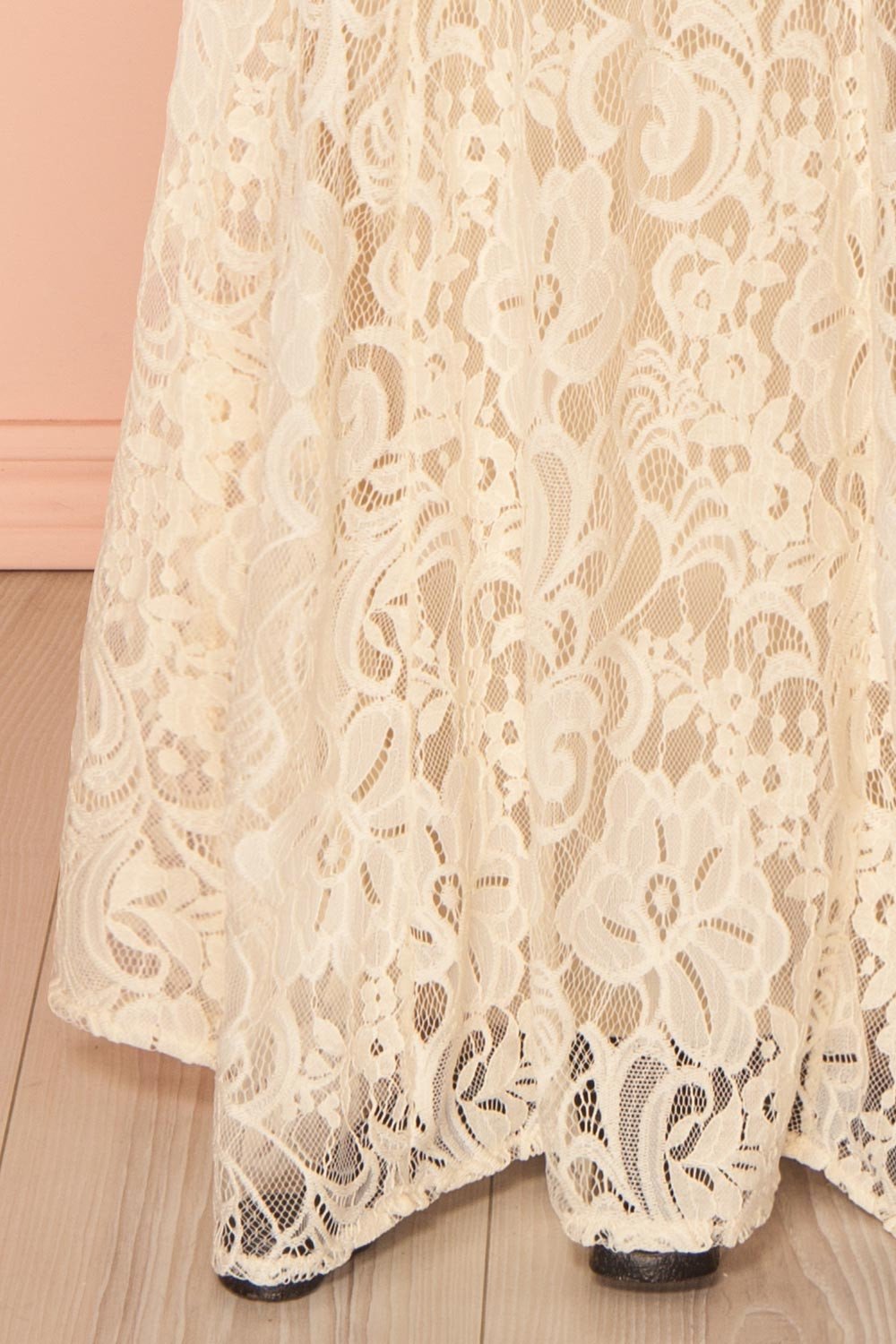 Cléa Crème Light Beige Lace Mermaid Gown | Boudoir 1861