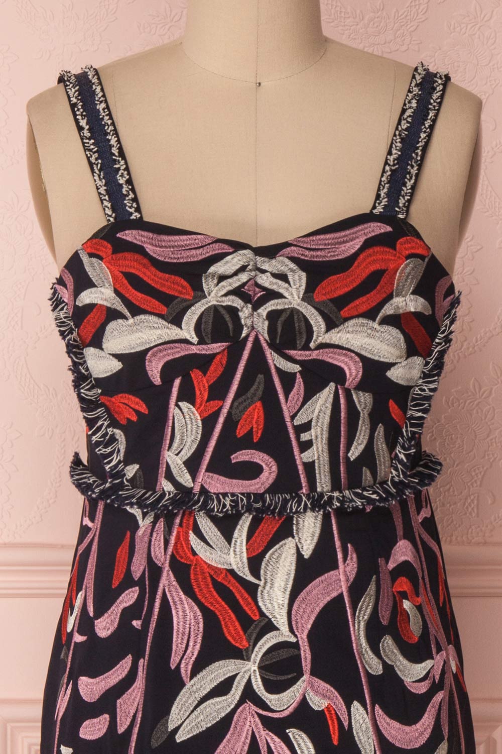 Cleone | Black Embroidered Dress