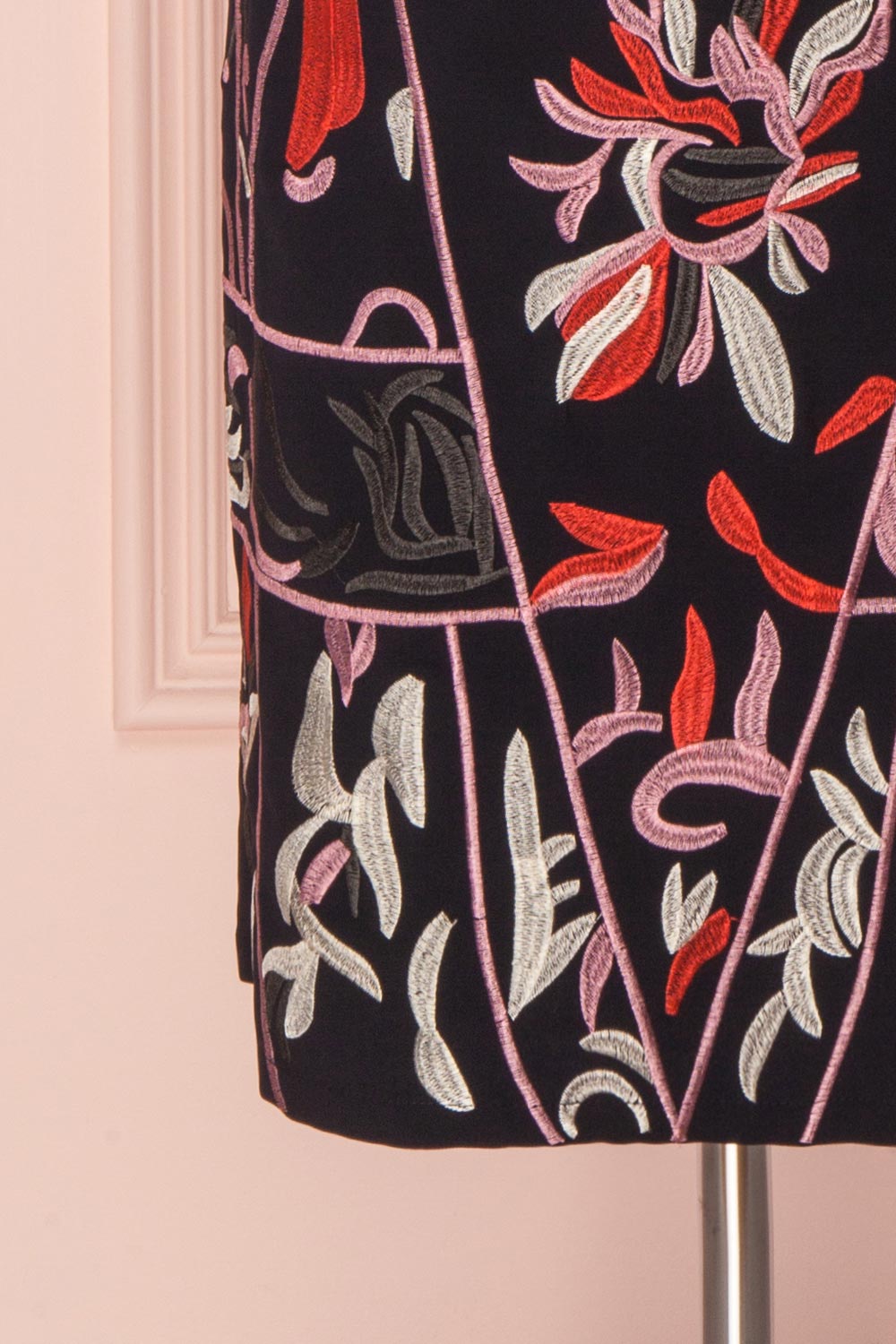 Cleone | Black Embroidered Dress