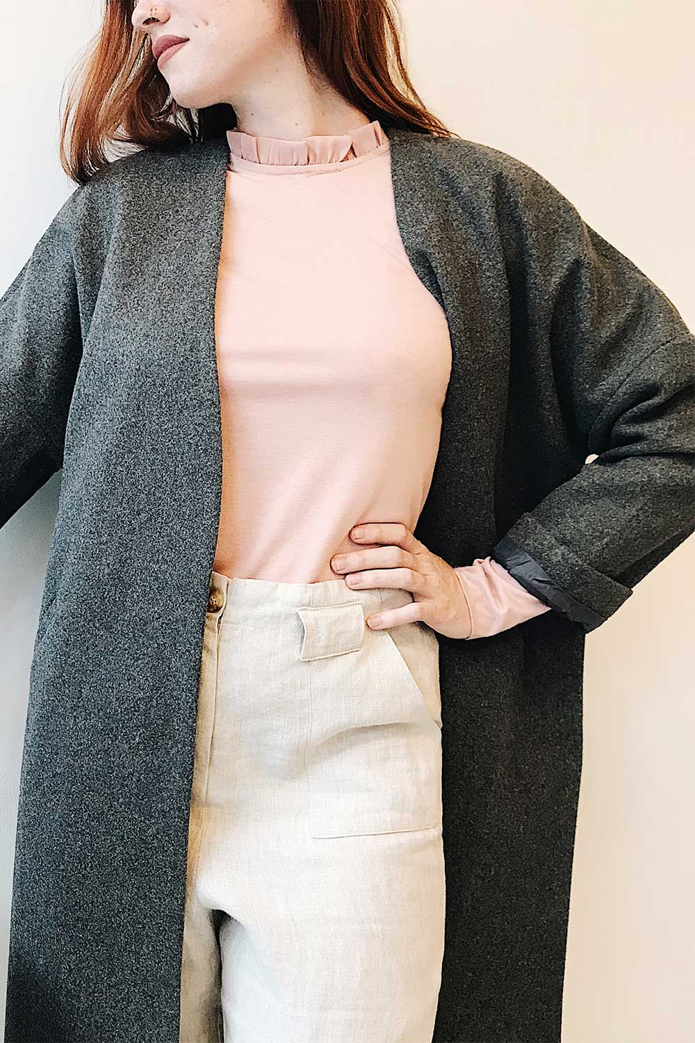 Dolmoy Pink Puff Sleeved Blouse with Ruffles | La Petite Garçonne 2