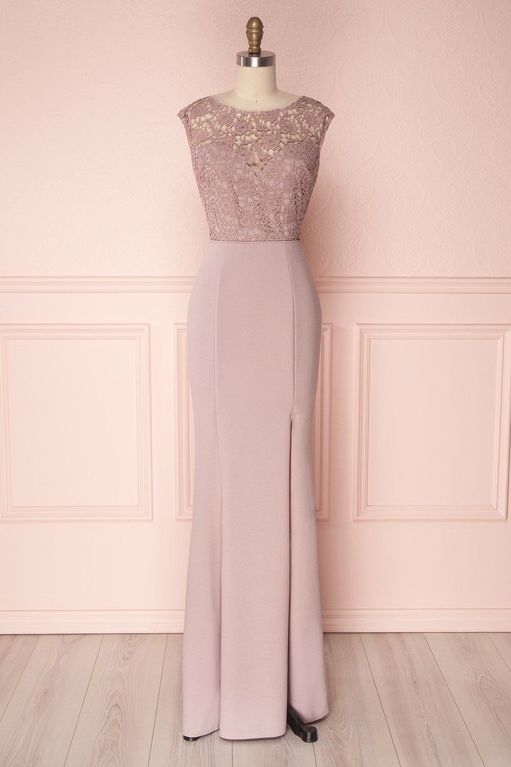 Cobie Lilac Purple Mermaid Gown with Lace | Boudoir 1861