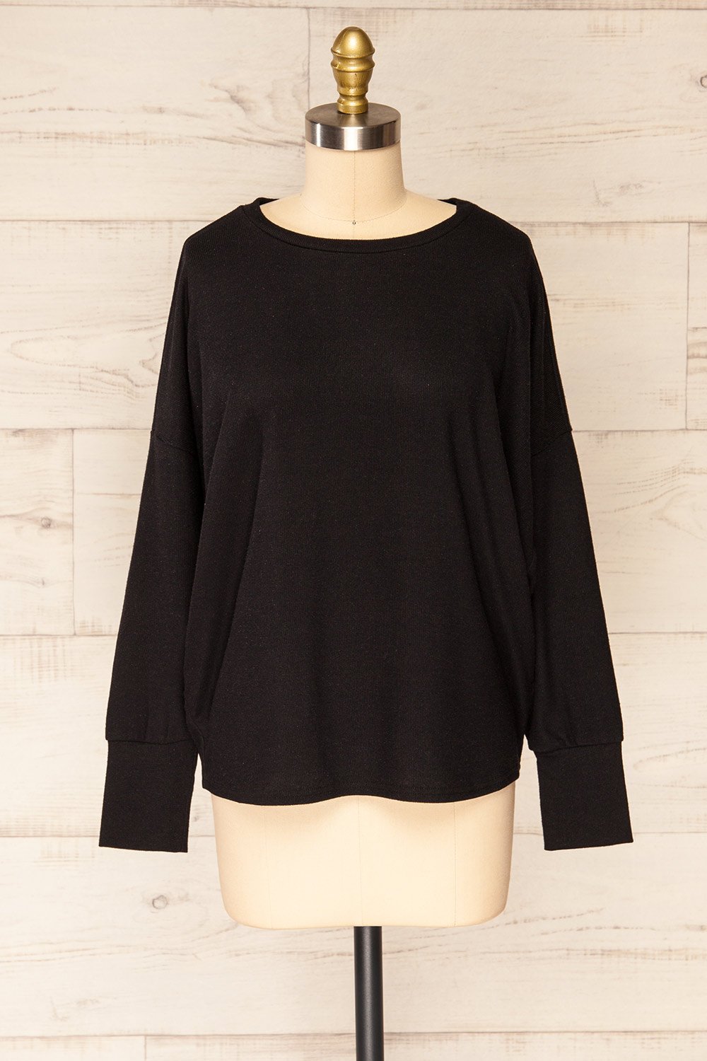 Coek Black Sparkly Long Sleeve Top | La petite garçonne plus
