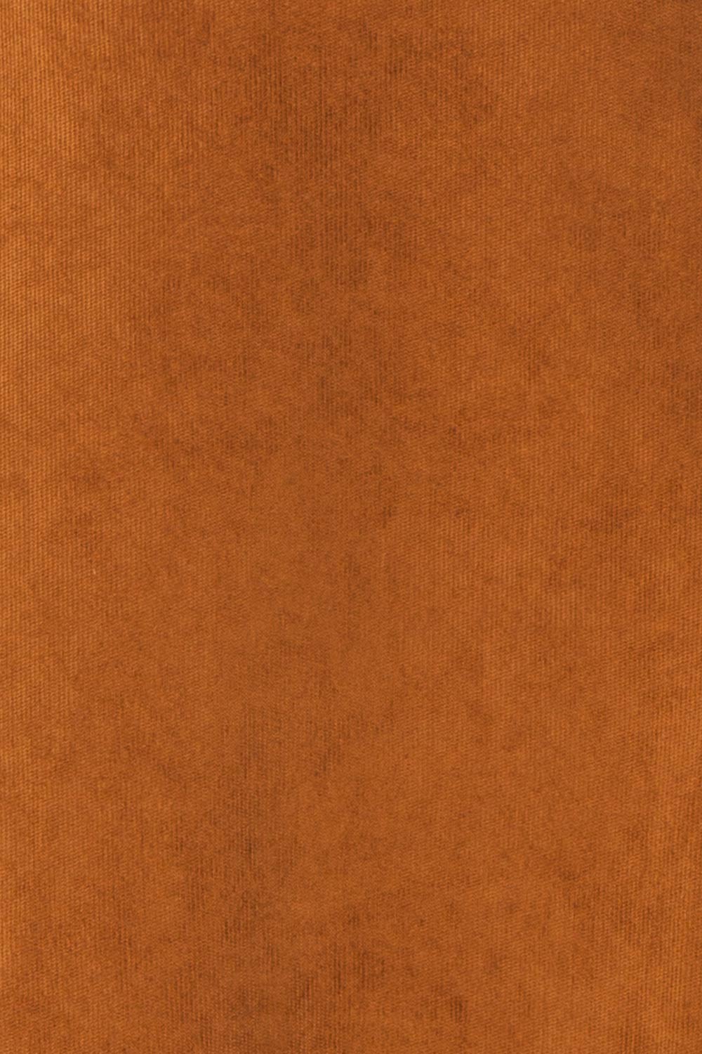 Colditz Brown Corduroy A-Line Midi Skirt | Boutique 1861 fabric detail