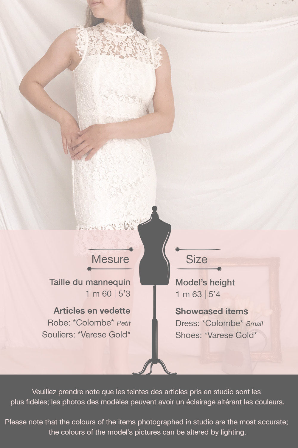 Colombe White Lace High Neck Short Dress | Boutique 1861 template