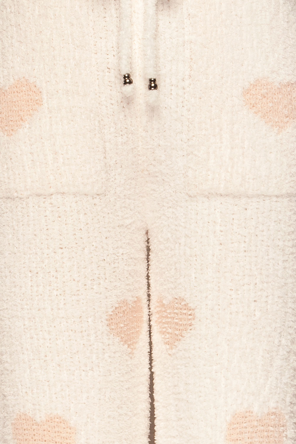 Craiova White Hearted Fuzzy Pants | La petite garçonne fabric
