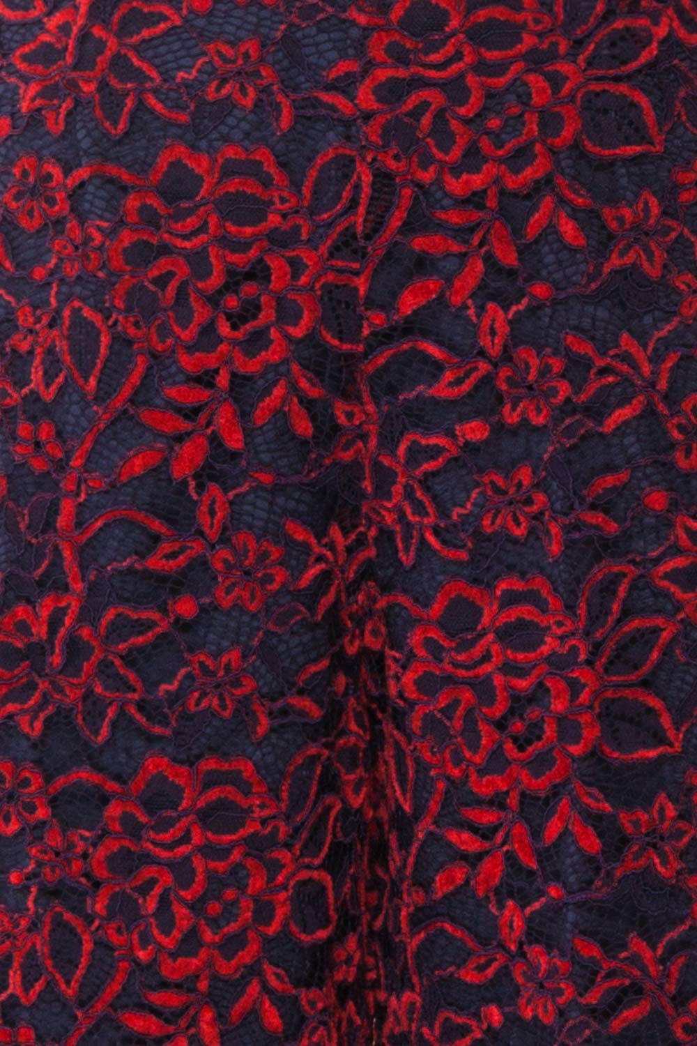 Daaimanti Red & Navy Blue Lace Jumpsuit | Boutique 1861 fabric detail