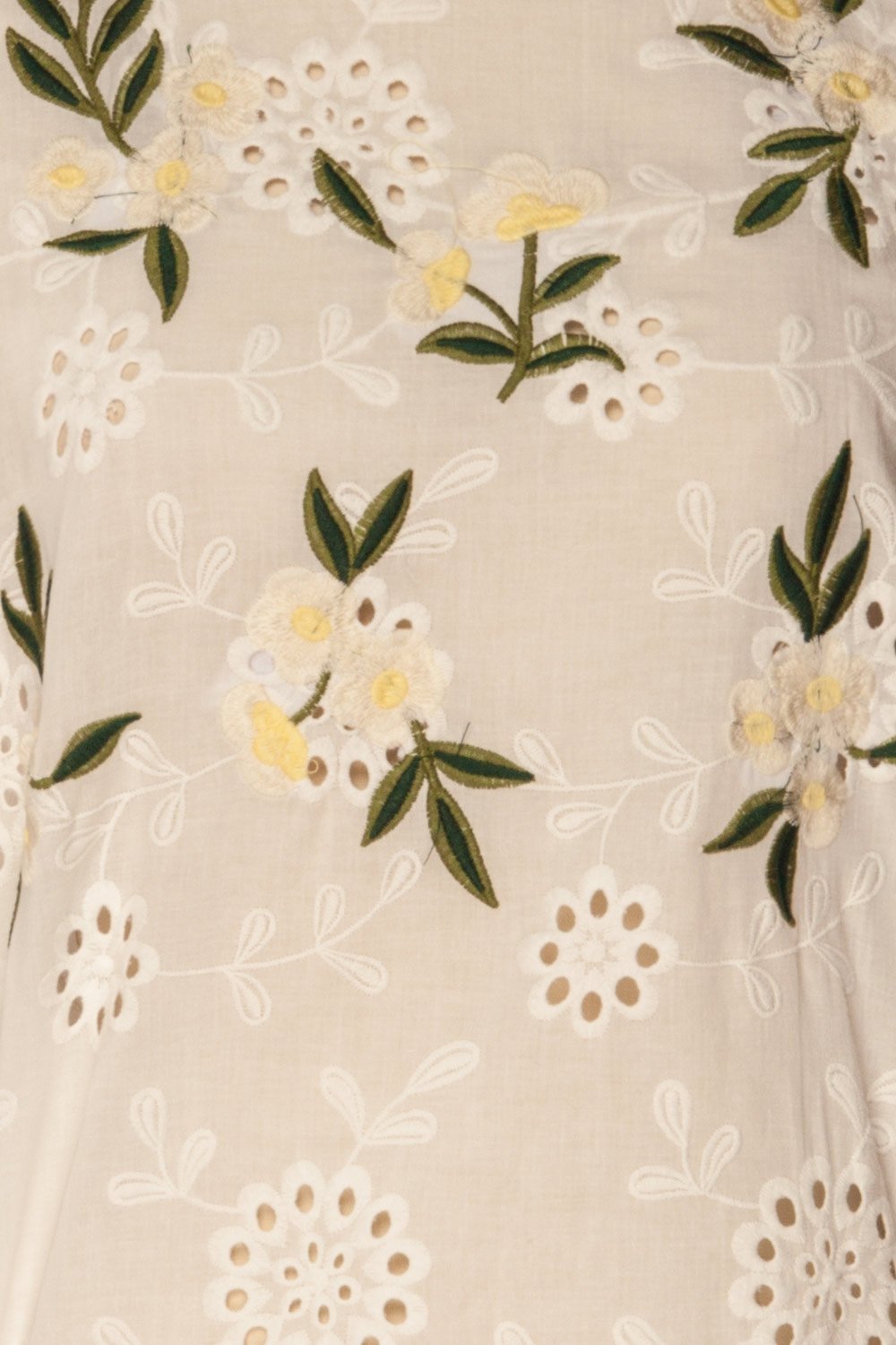 Dalsoyra White Embroidered Lace & Flowers Top | La Petite Garçonne 8