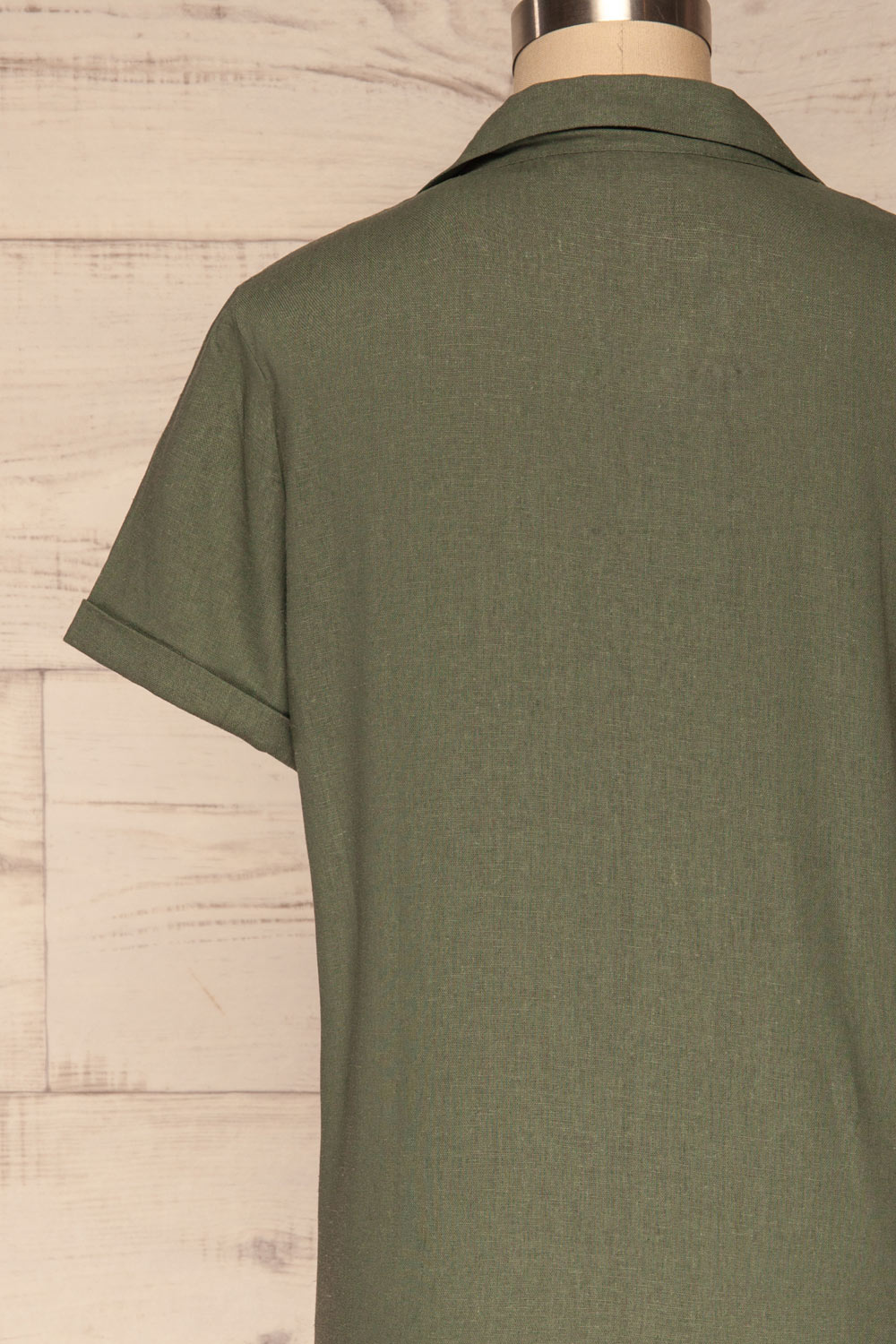 Damsgaard Moss Khaki Short Sleeved Shirt | La Petite Garçonne 6