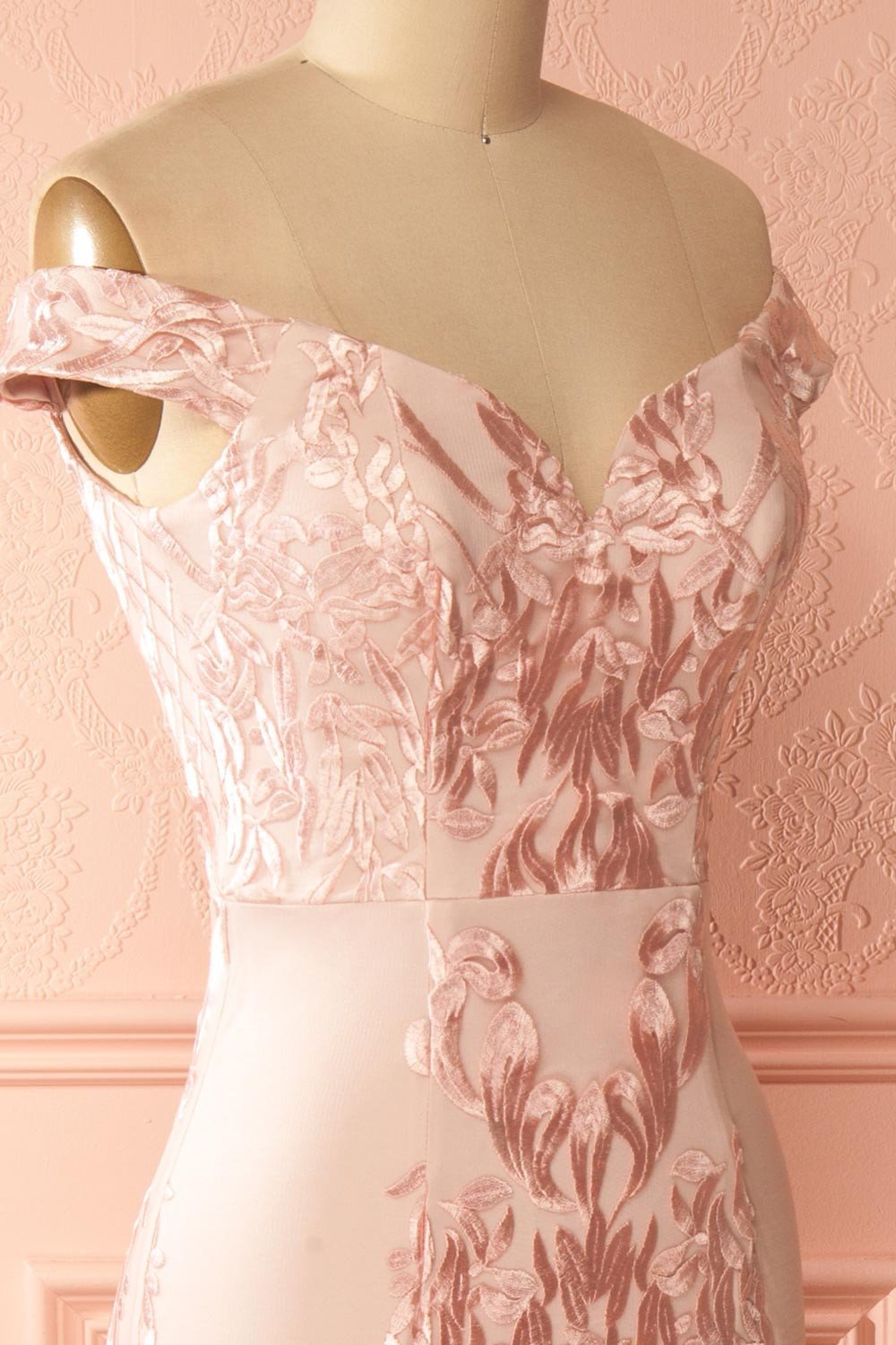 Darnelle Pink Mermaid Gown with Removable Tulle Skirt | Boutique 1861