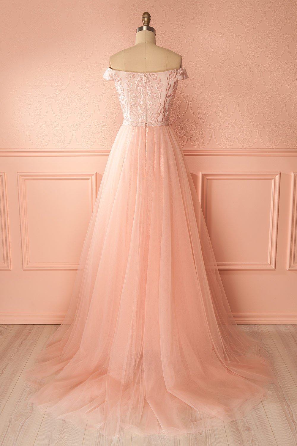 Darnelle Pink Mermaid Gown with Removable Tulle Skirt | Boutique 1861