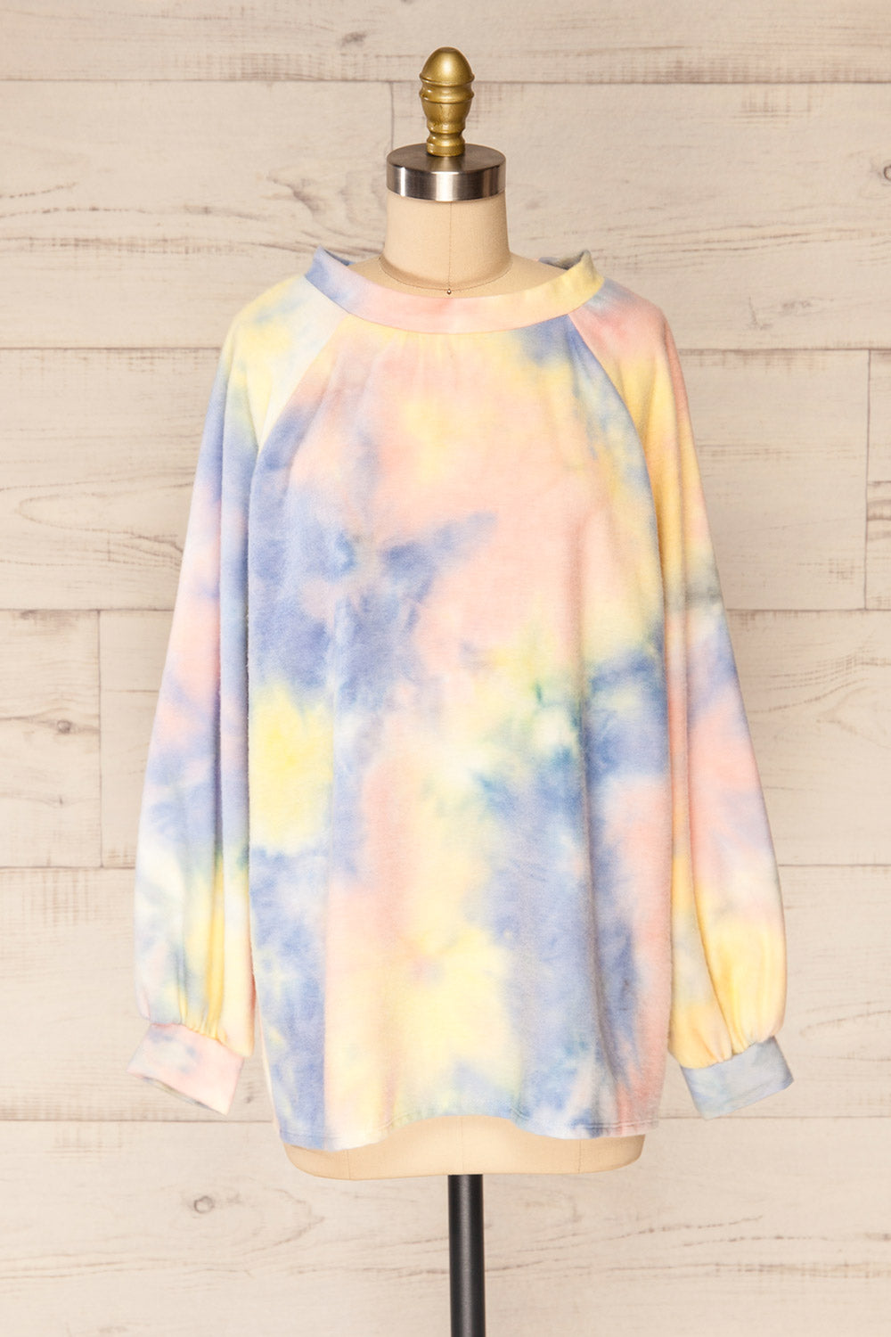 Davas Tie Dye Knitted Sweatshirt | La petite garçonne front view