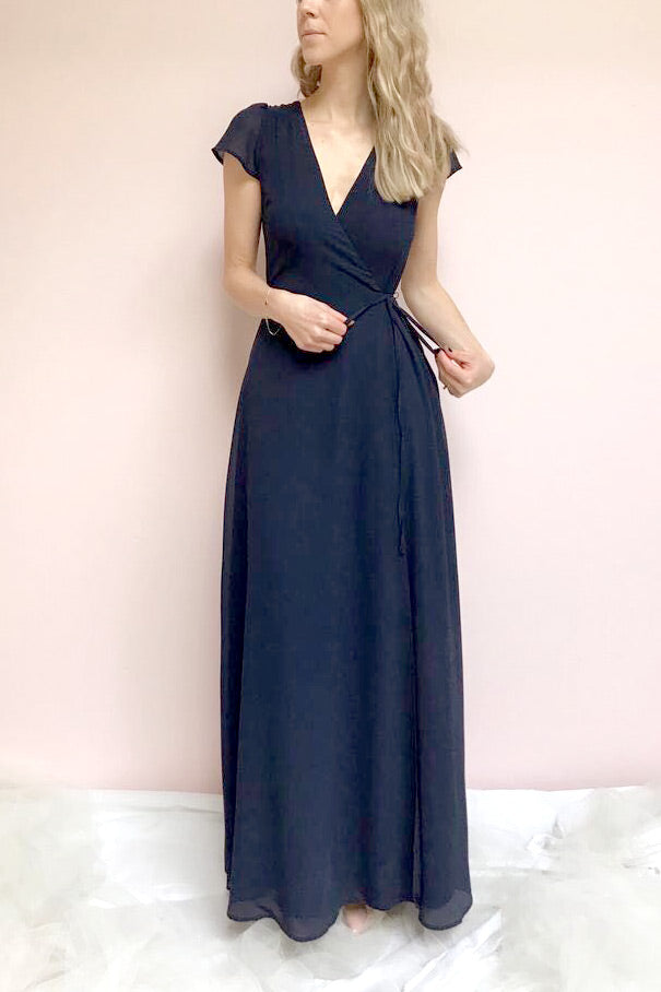 Debbie Marine | Navy Wrap Dress