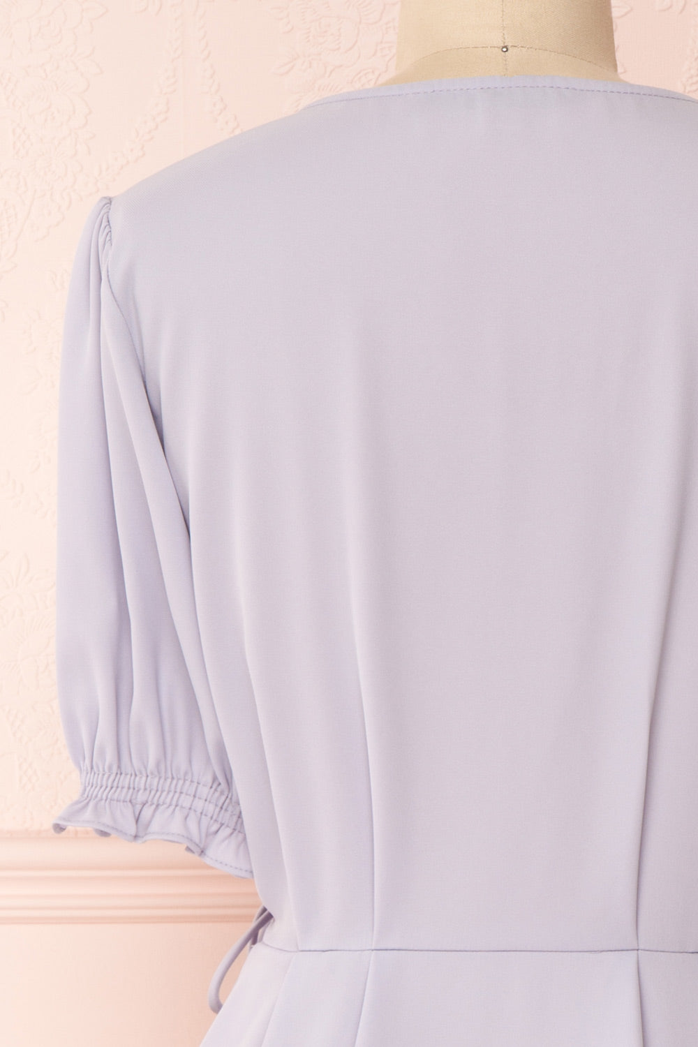 Delphina Lilac Short Sleeved Wrap Top | Boutique 1861 6