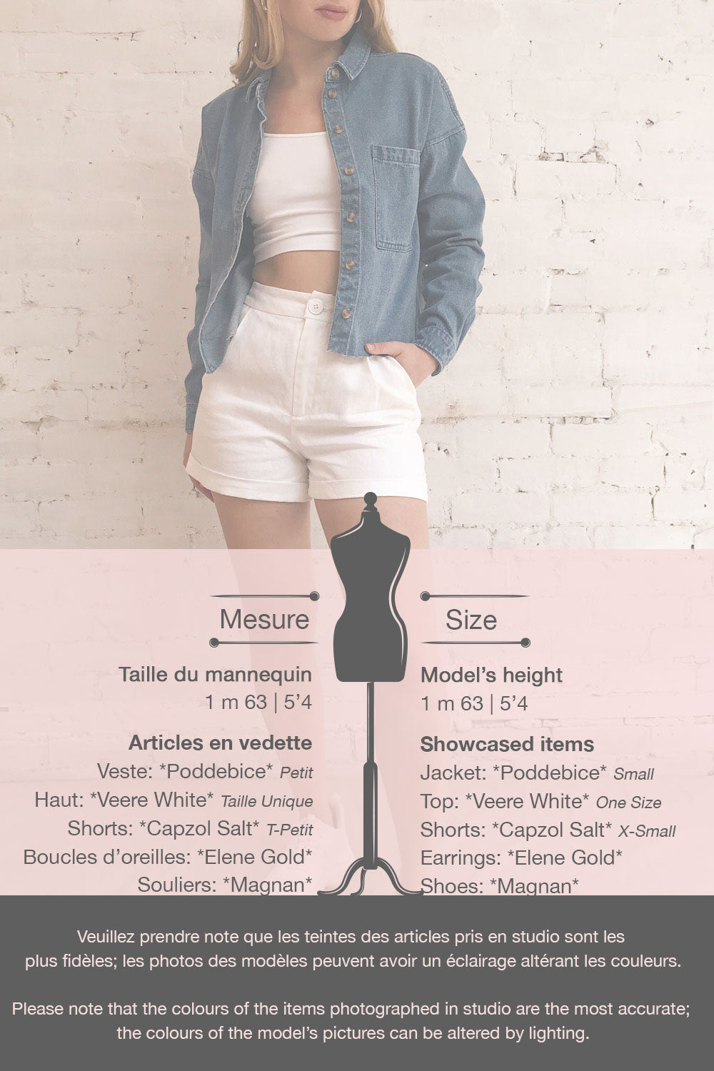 Poddebice Blue Denim Button-Up Crop Top | La petite garçonne template