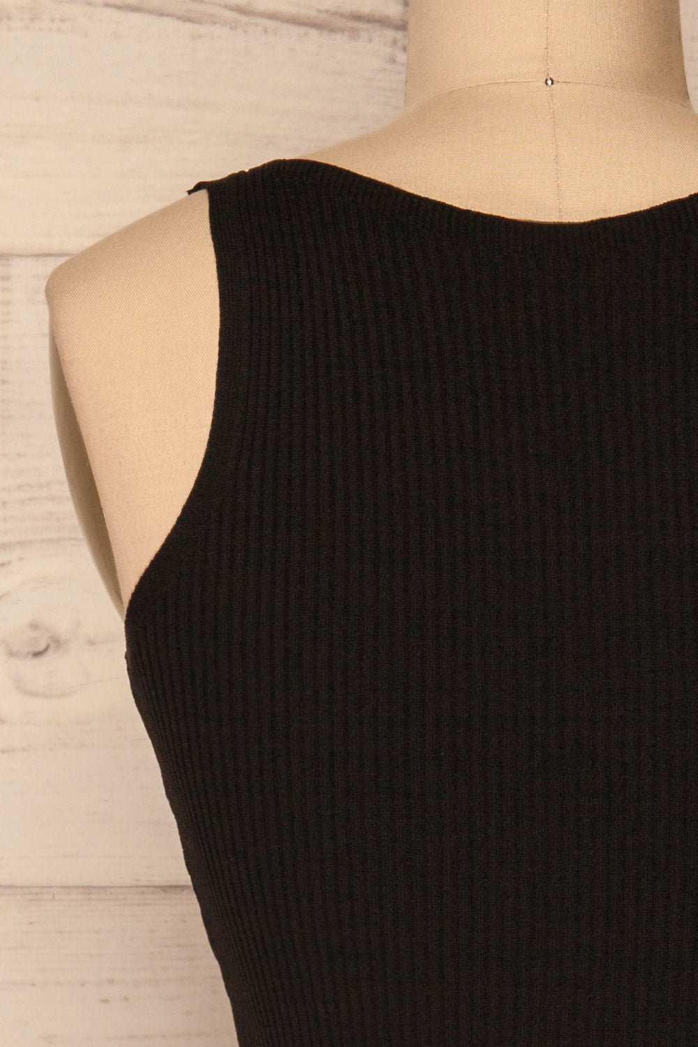 Deurle Black Ribbed Button-Up Camisole | La Petite Garçonne 6
