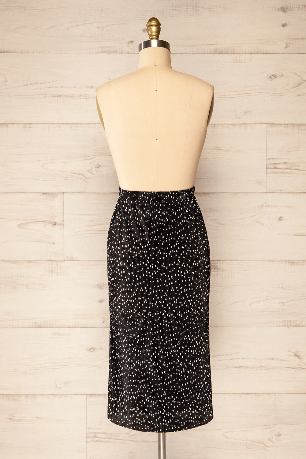 Dimbarasse Pleated Black & White Skirt | La petite garçonne back view