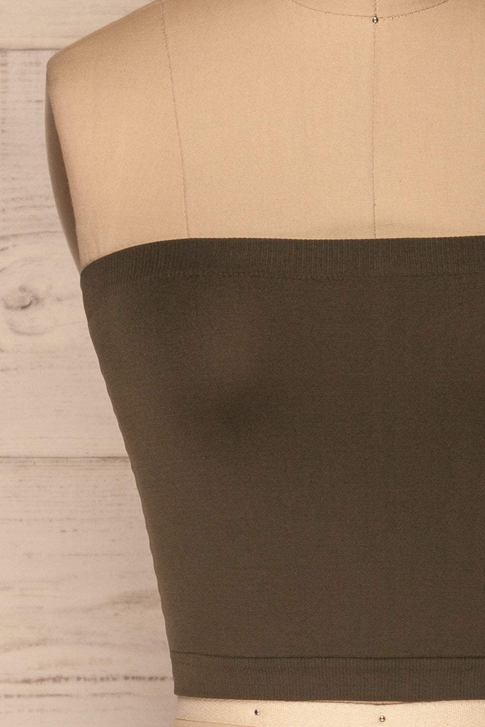 Dolna Olive Green Stretchable Bandeau Top | La Petite Garçonne 8