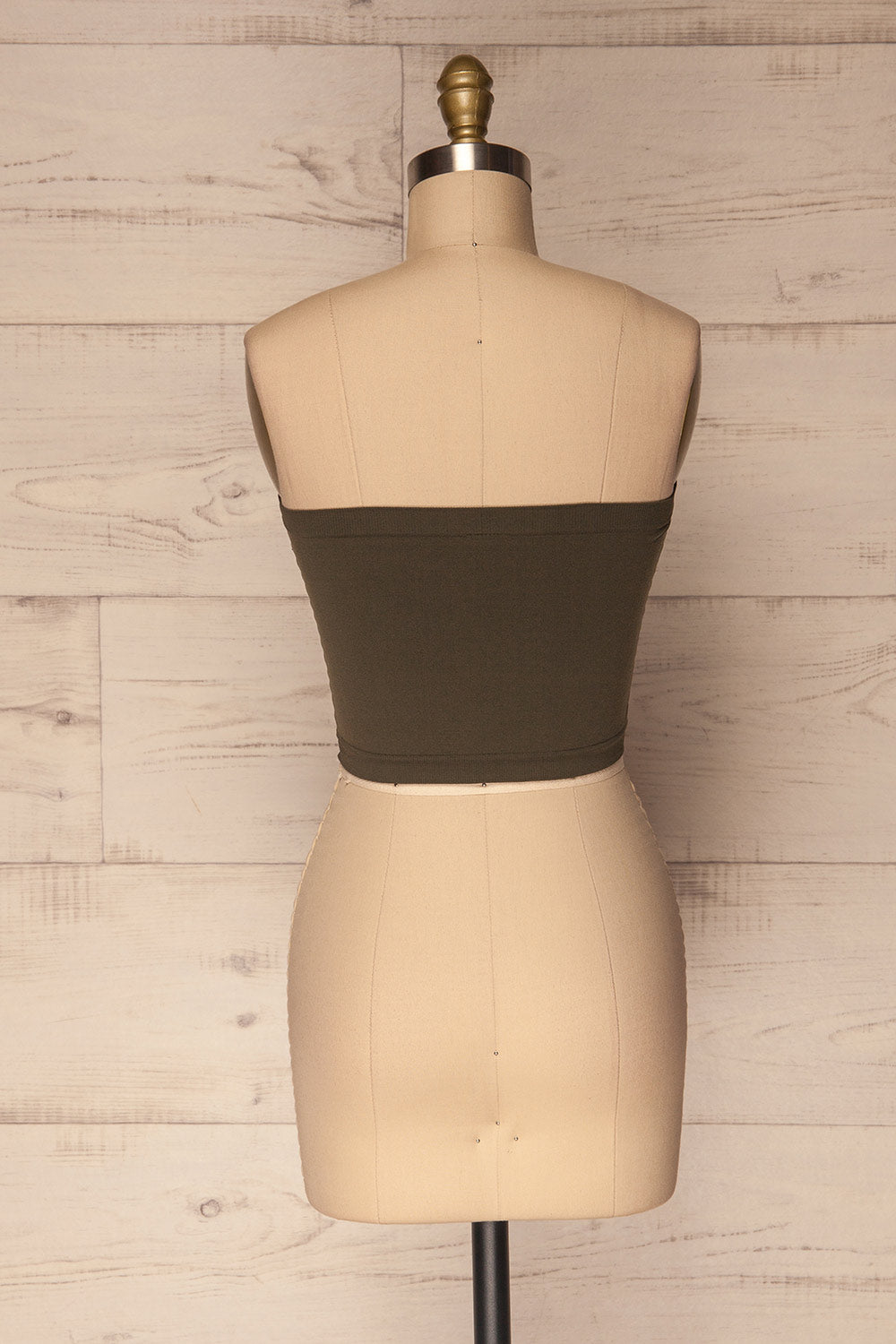 Dolna Olive Green Stretchable Bandeau Top | La Petite Garçonne 6