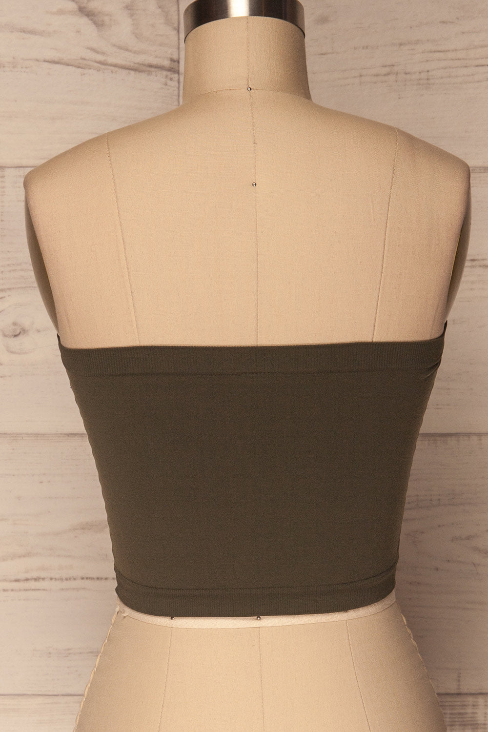 Dolna Olive Green Stretchable Bandeau Top | La Petite Garçonne 7