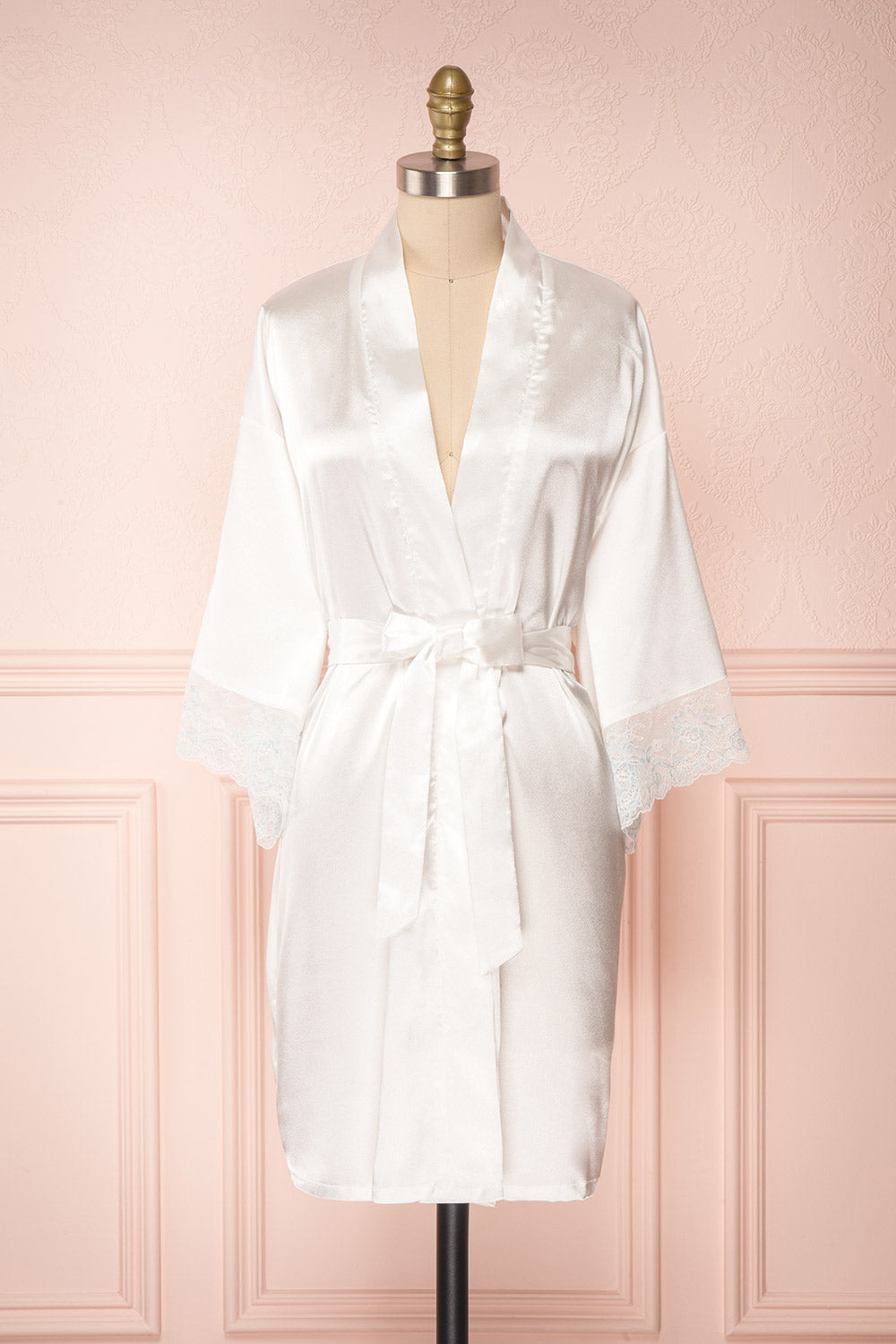 Dorika White Satin Bridal Kimono | Boudoir 1861 1