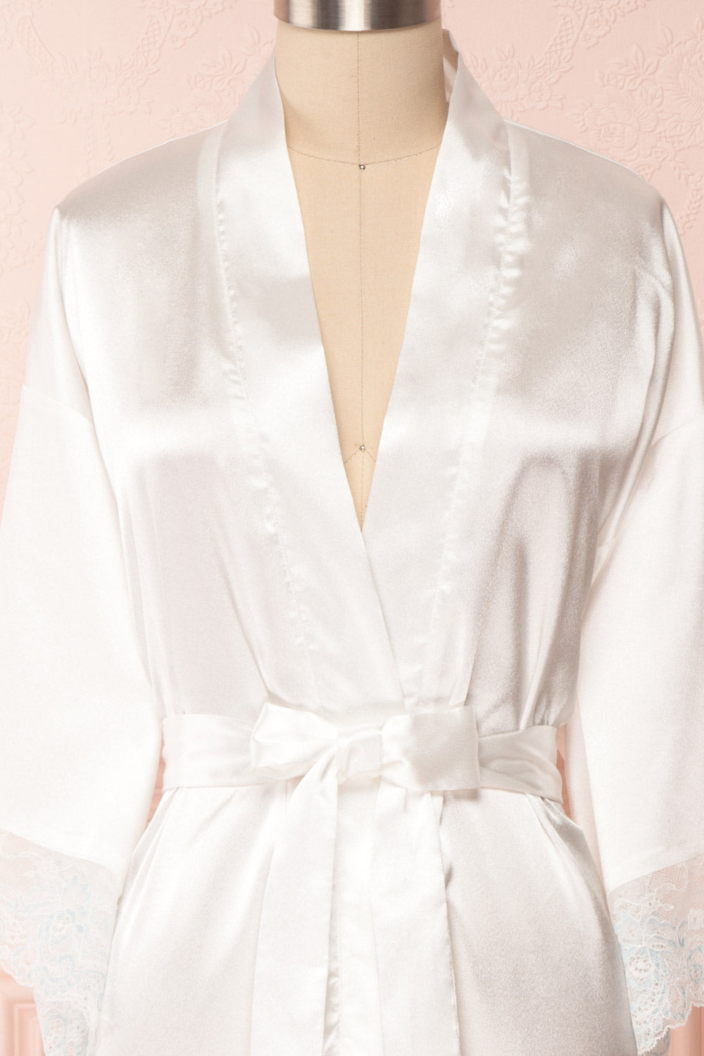 Dorika White Satin Bridal Kimono | Boudoir 1861 3