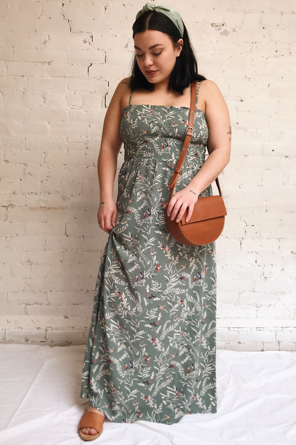 Aguacillas Blue Patterned Maxi Dress | La petite garçonne model look