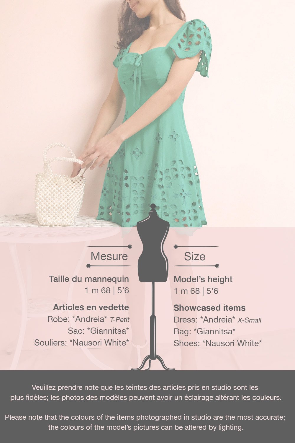 Andreia Turquoise Openwork Short Dress | Boutique 1861 template