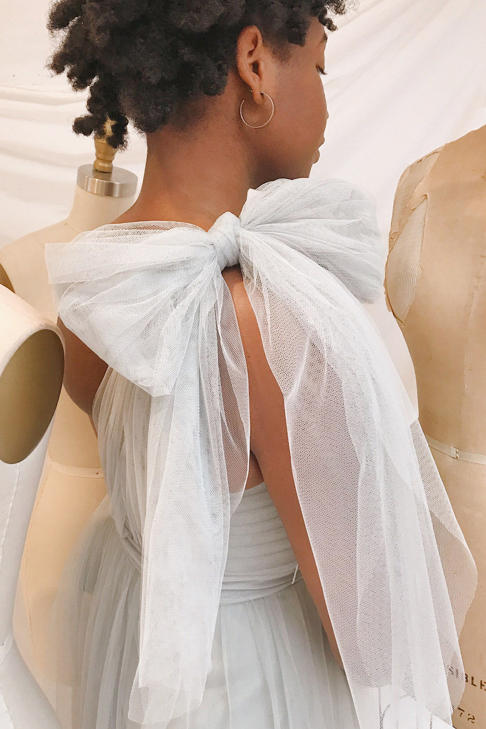 Linaya Rouge Foncé | Robe Bustier en Chiffon Drapé