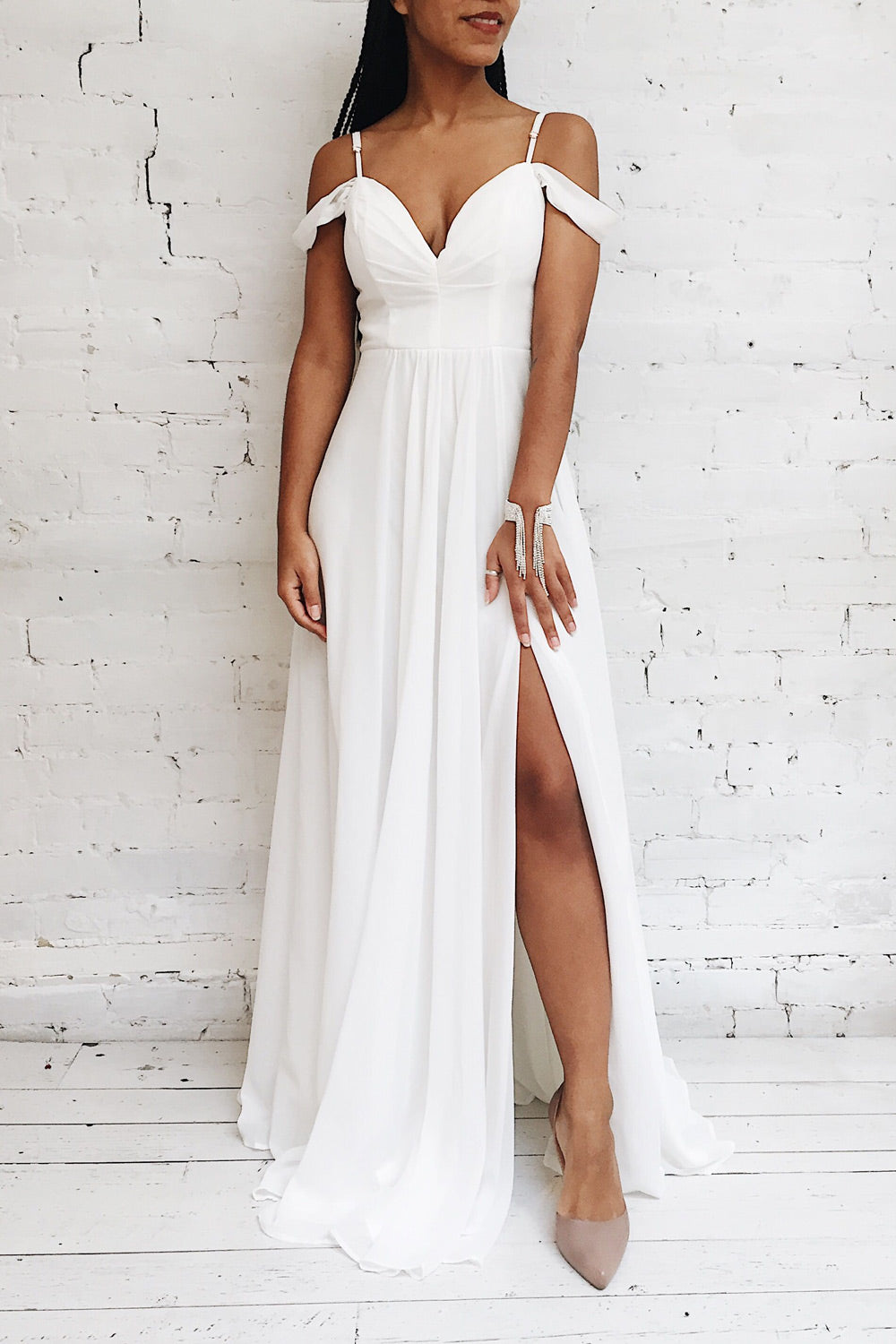 Norhai Ivoire | Ivory Chiffon Dress