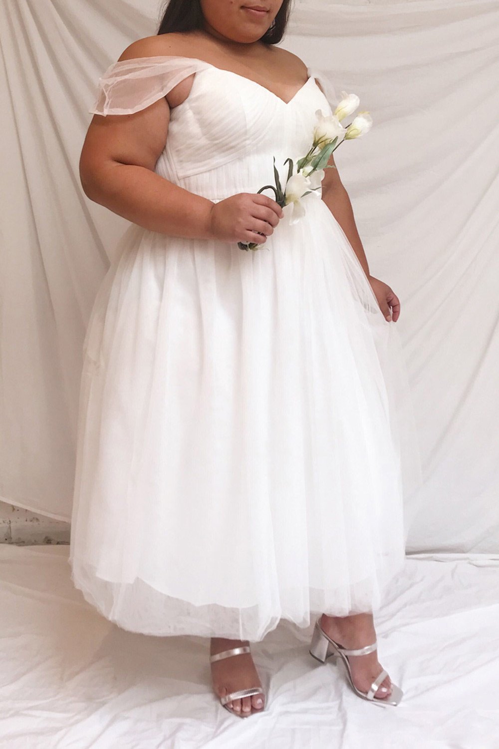 Odette White | Midi Tulle Dress