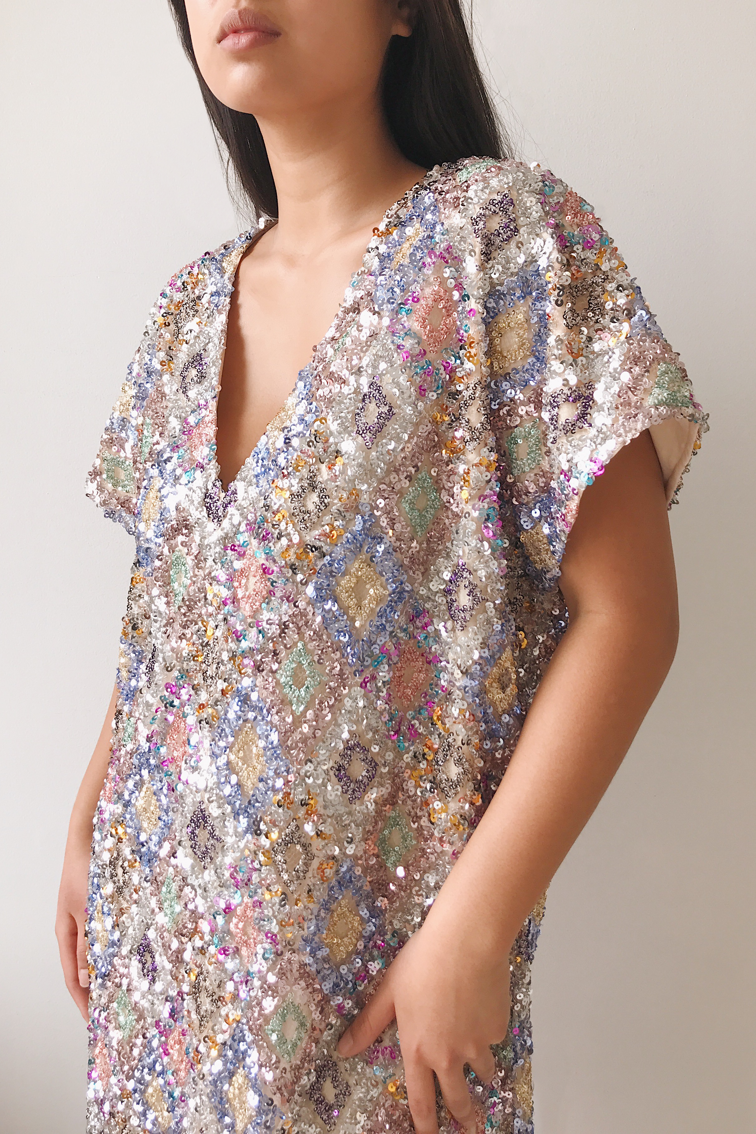 Totiana | Multicoloured Short Sequin Dress